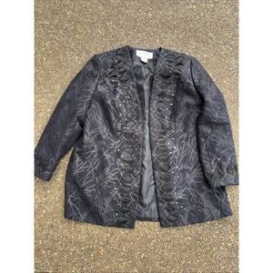 Vintage G.O.S.P.E.L. Beaded Jacket 18W Black
